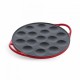Bourgogne Poêle à Blinis en Fonte 25 cm Rouge - BK Cookware