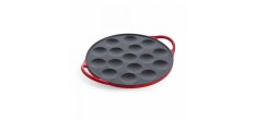 Bourgogne Gietijzeren Poffertjes Pan 25cm Rood