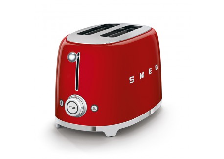 Grille-Pain 2 Tranches Inox Rouge TSF01RDEU - Smeg