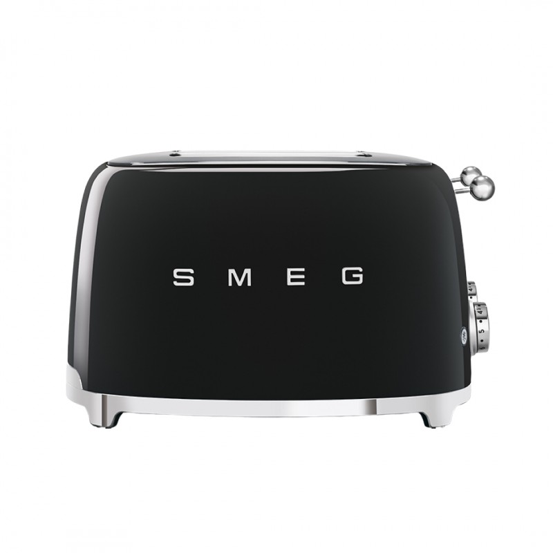 Smeg - Grille-Pain 4 Tranches Inox Noir TSF03BLEU - Les Secrets du Chef