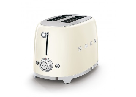 Broodrooster 2 Sneetjes Wiite Creme RVS TSF01CREU - Smeg