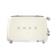 Grille-Pain 4 Tranches Inox Blanc Creme TSF03CREU - Smeg
