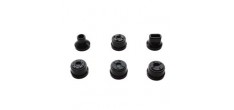 OS0152_N Set 6 Douilles à Pâtes Noires pour Extracteur de Jus Horizontal