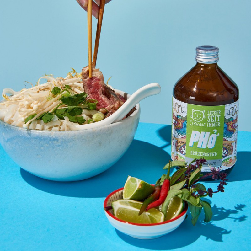 J.Kinski Bouillon de Base pour Soupe Vietnamienne Pho Bio 525 ml Les Secrets du Chef