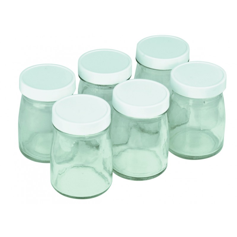 Set 6 Pots en Verre 125 ml pour Yaourtière