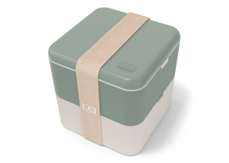 Square Bento LunchBox Vert Natural Made in France 1,7 L - MonBento