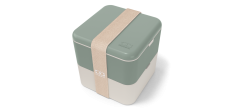 Square Bento LunchBox Natural Groen Made in France 1,7 L