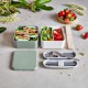 Square Bento LunchBox Vert Natural Made in France 1,7 L - MonBento
