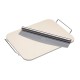 Rechthoekige Pizzasteen met Houder 37,5x30 cm en Pizzasnijder - KitchenCraft