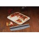 Rechthoekige Pizzasteen met Houder 37,5x30 cm en Pizzasnijder - KitchenCraft