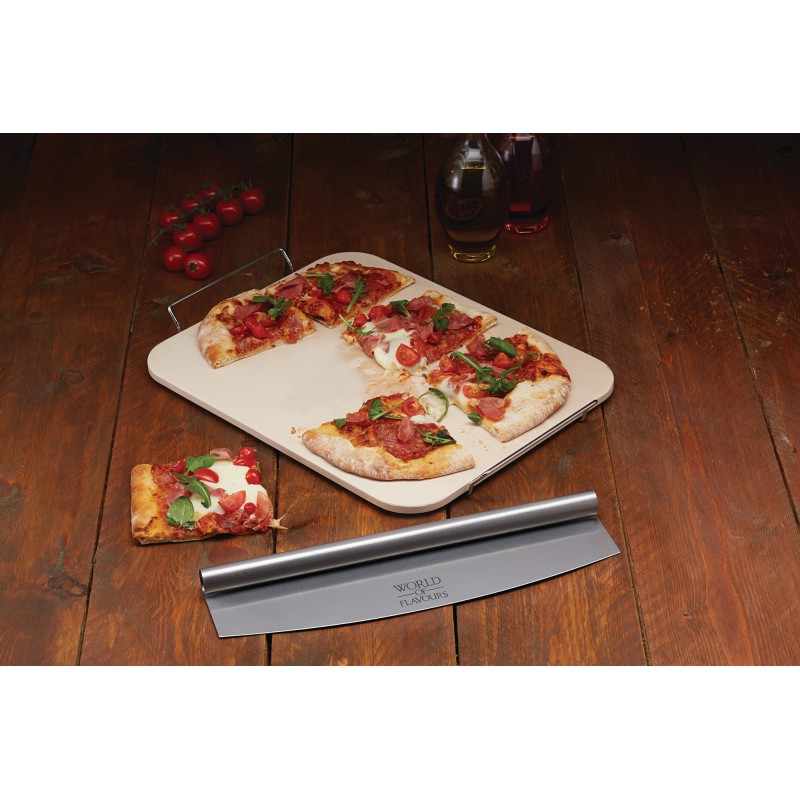 Chef Pomodoro Pierre à Pizza Rectangulaire - 38,1 x 30,4 cm - Pierre Pizza Pour  Four et Barbecue - Pierre Refractaire Four pour la Cuisson des Pizzas et  des Pains - Durable