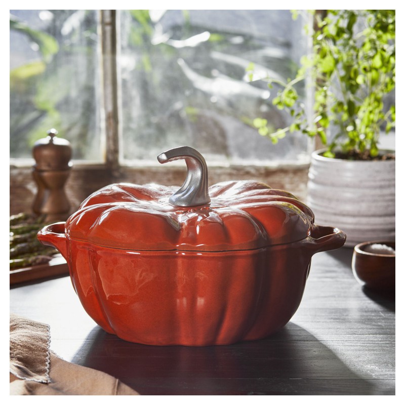 Gietijzeren Cocotte Pompoen 3,5 L Kaneel (24 cm) - Staub