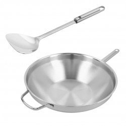 Apollo Wok Inox 32 cm + Spatule pour Wok 