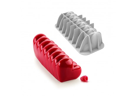 Moule en Silicone 3D Bûche Coeur  - Silikomart