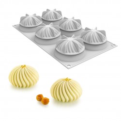 3D Siliconen Bakvorm Individual Mini Wave - Silikomart 3D Siliconen Bakvorm Individual Mini Wave - Silikomart