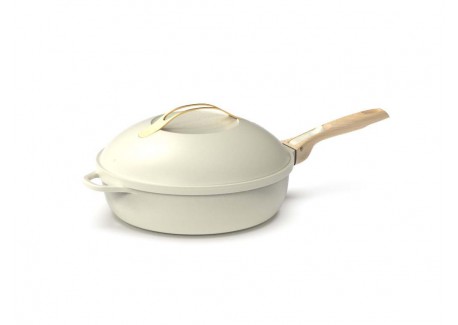Fabuleuse Poêle Anti-Adhésive 8 en 1 28 cm Blanc Meringue 4,5L - Cookut