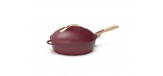 Fabuleuse Poêle Anti-Adhésive 8 en1 28 cm Bordeaux Rubis 4,5L 