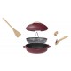 Fabuleuse Poêle Anti-Adhésive 8 en1 28 cm Bordeaux Rubis 4,5L  - Cookut