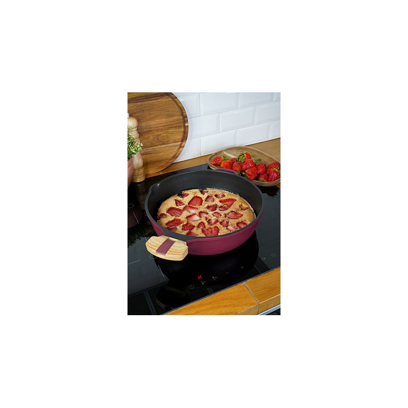 Fabuleuse Poêle Anti-Adhésive 8 en1 28 cm Bordeaux Rubis 4,5L  - Cookut