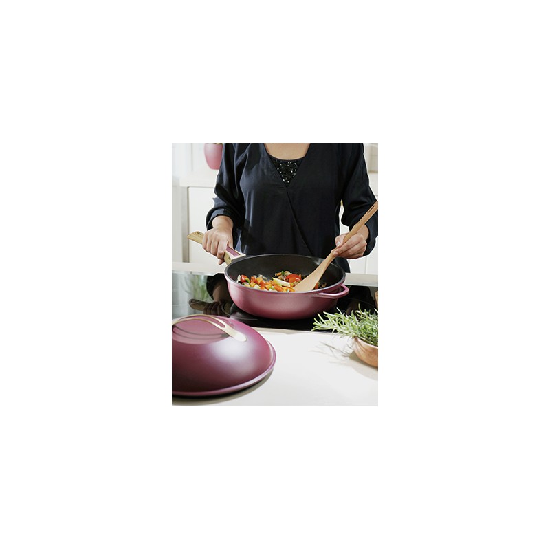 Fabuleuse Poêle Anti-Adhésive 8 en1 28 cm Bordeaux Rubis 4,5L  - Cookut