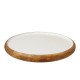 Draaibare Serveerplank Mangohout en Wit Hars 35 cm - Be Home