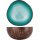 Bol en Noix de Coco Bleu Turquoise Métallique 14 cm - Noya