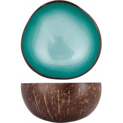 Bol en Noix de Coco Bleu Turquoise Métallique 14 cm - Noya Bol en Noix de Coco Bleu Turquoise Métallique 14 cm - Noya