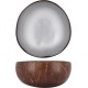 Bol en Noix de Coco Gris Argent Métallique 14 cm  - Noya