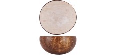 Bol en Noix de Coco Mosaïque Blanche 14 cm 