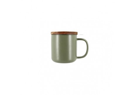 Tasse à Thé avec Infuseur 0,30 L Vert de Gris - Ogo Living