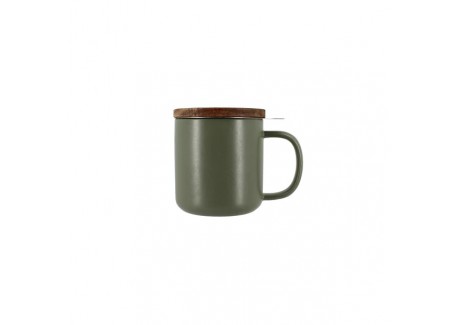 Tasse à Thé avec Infuseur 0,30 L Vert Kaki - Ogo Living