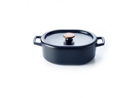Nori Braadpan Gietijzer Ovaal 5,5 L Zwart (31 cm) - Beka Cookware