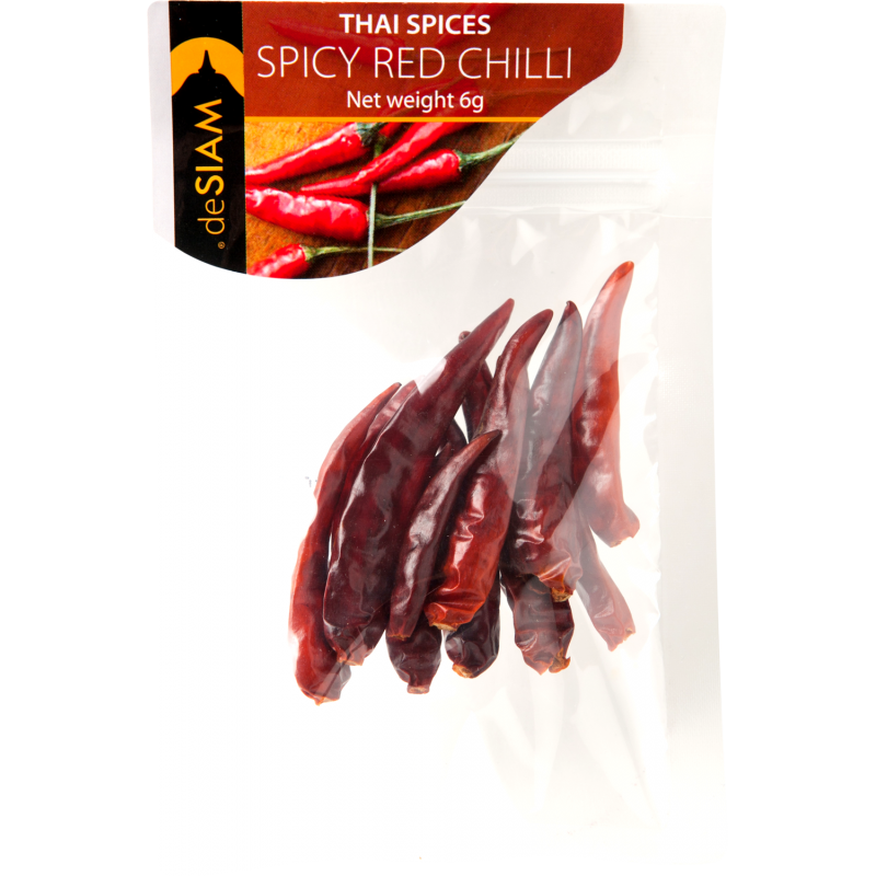 Piments Rouges Epicés Spicy Red Chilli 6 g  - deSIAM