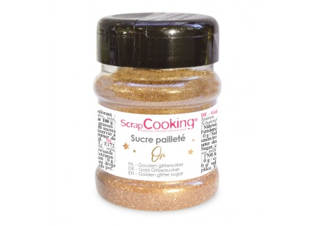 Sucre Pailleté Or 160 g - Scrapcooking