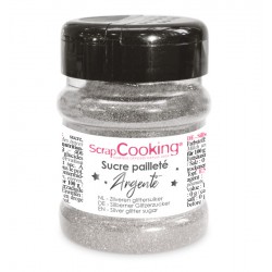Sucre Pailleté Argent 160 g - Scrapcooking