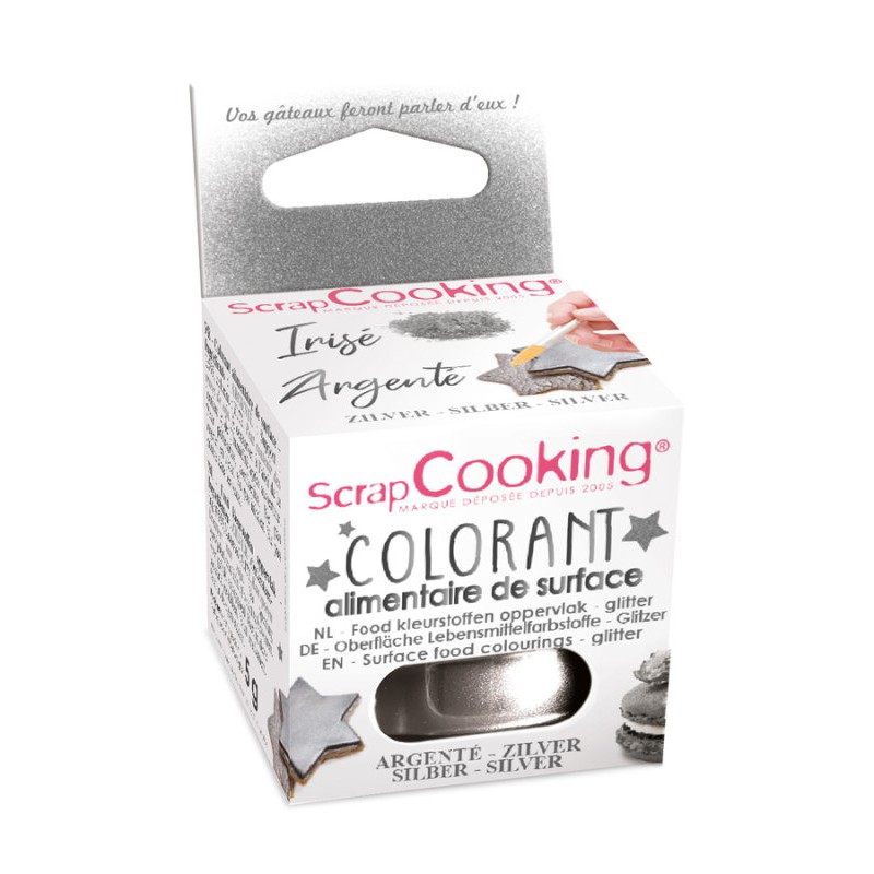 Scrapcooking - Colorant Alimentaire de Surface Argent 5 g - Les Secrets du  Chef