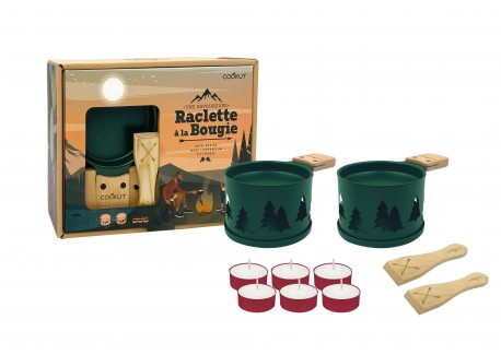 Lumi Raclette à la Bougie Duo Coffret Sapin  - Cookut
