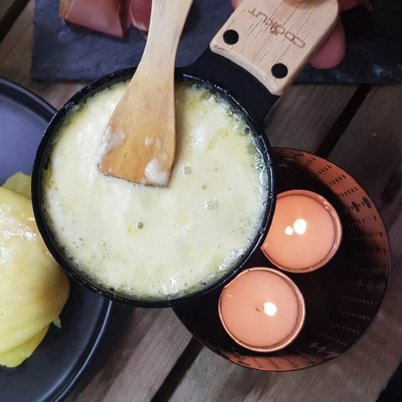 4 spatules en bois pour raclette à la bougie