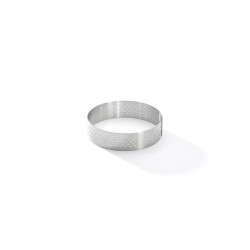 Geperforeerde Ronde Taartvorm Valrhona 8,5x2 cm - De Buyer Geperforeerde Ronde Taartvorm Valrhona 8,5x2 cm - De Buyer