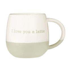 Mug Message I Love You a Latte Gris Beige 340 ml - Price - Kensington Mug Message I Love You a Latte Gris Beige 340 ml - Price - Kensington