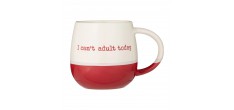 Mug Message I Can't Adult Today Rouge 340 ml