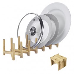 Uitbreidbaar bamboe houten afdruiprek - Westmark