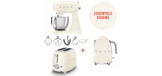 Essentiels Cuisine Robot + Grille-Pain + Bouilloire Crème Pack LSDC 
