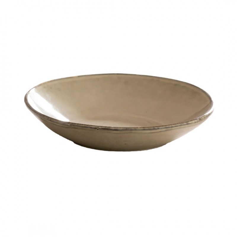 Organic Assiette Creuse Beige Crème 23,5 cm - Dutch Rose