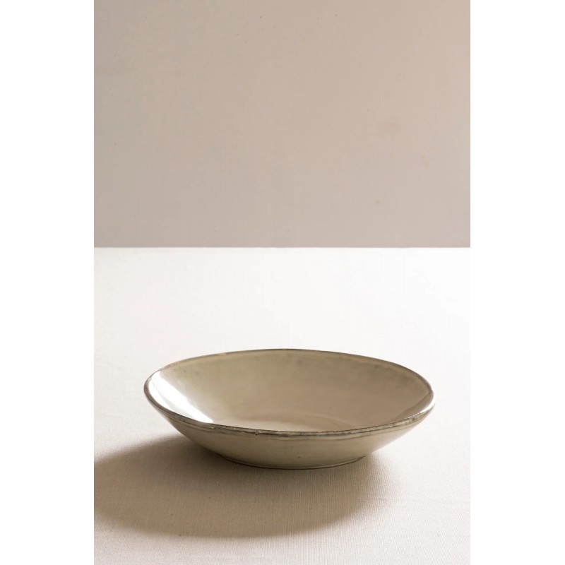 Organic Assiette Creuse Beige Crème 23,5 cm - Dutch Rose