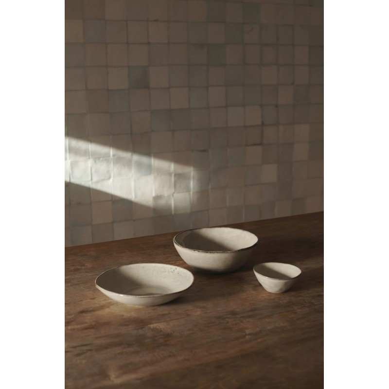 Organic Assiette Creuse Beige Crème 23,5 cm - Dutch Rose