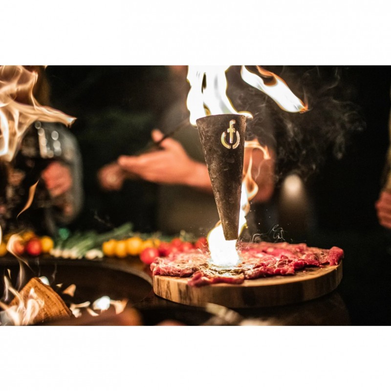 Olive Churrasco Flambadou Flamboir à Lard 100 cm Les Secrets