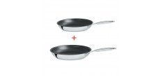Castel Pro Set 2 Koekenpannen 24 cm + 28 cm Antiaanbaklaag Exceliss+