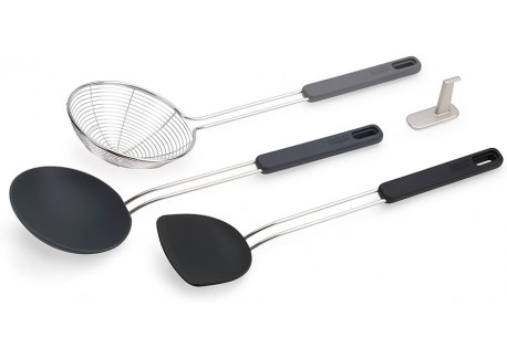 Nest Fusion Set pour Wok Spatule Cuillere Ecumoire  - Joseph Joseph