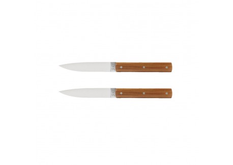 9.47 Coffret Couteaux de Table Bois de Gaïac 2 pcs  - Perceval